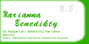 marianna benedikty business card